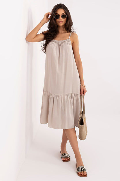  Sukienka Model IR-SK-6816.16P Beige - Italy Moda 