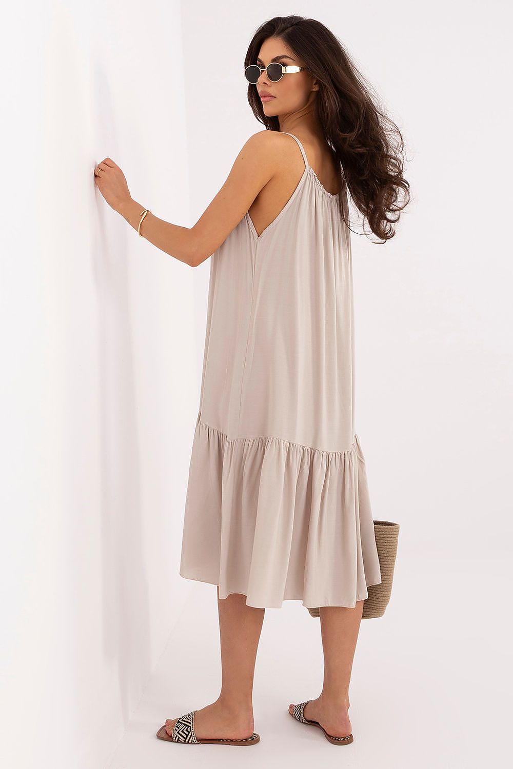  Sukienka Model IR-SK-6816.16P Beige - Italy Moda 