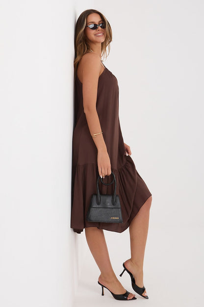  Sukienka Model IR-SK-6816.16P Dark Brown - Italy Moda 