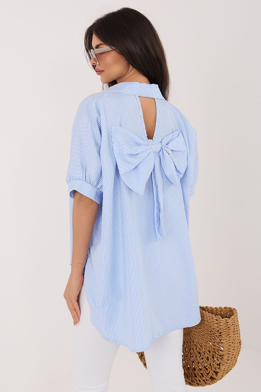   Koszula Damska Model IT-KS-18989-1.01P White/Blue - Rue Paris 