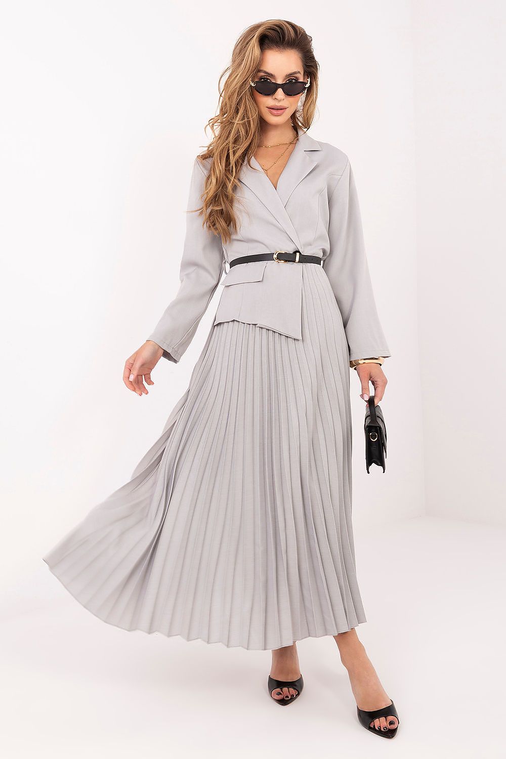  Sukienka Model IT-SK-21599-1.03 Light Grey - Rue Paris 