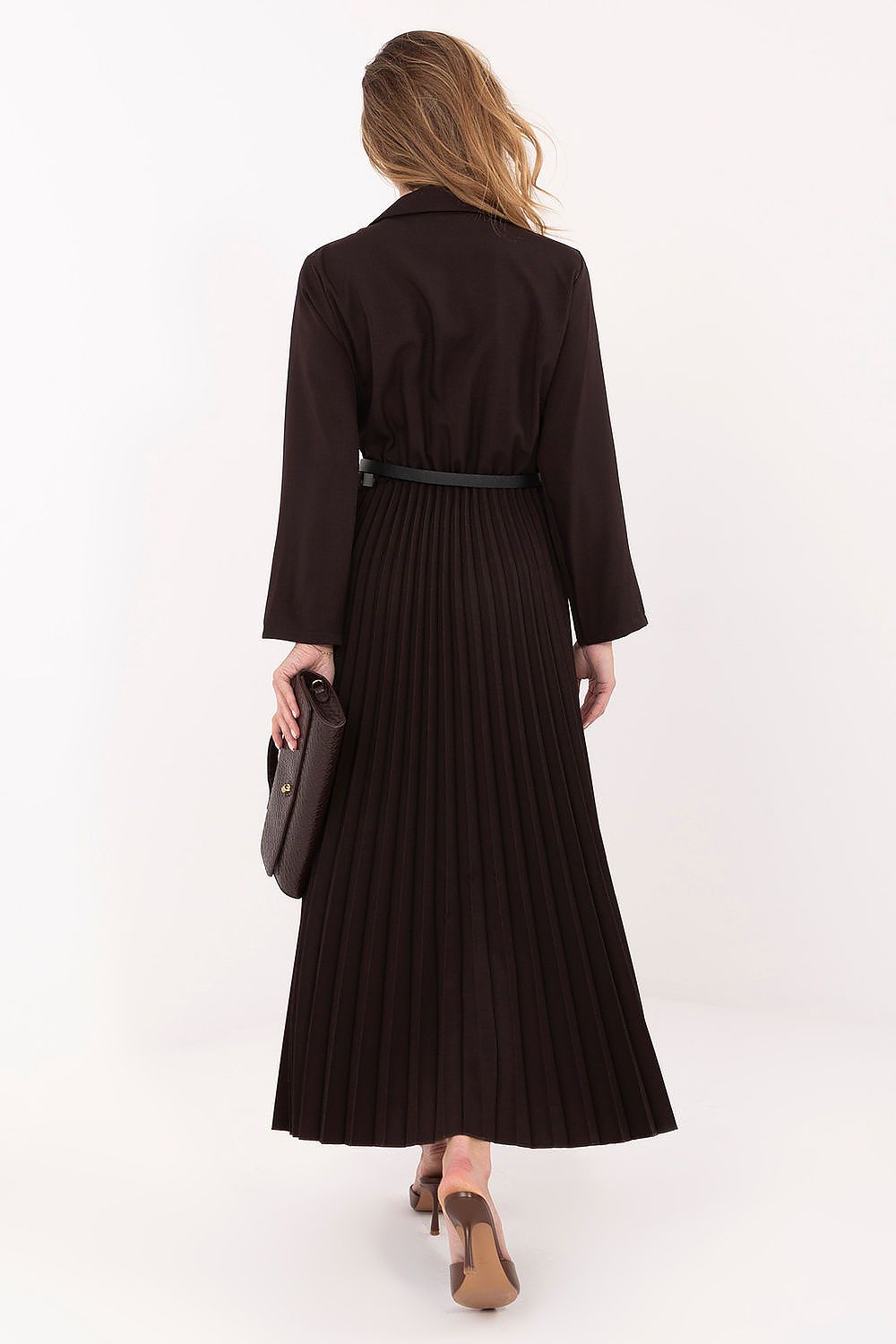  Sukienka Model IT-SK-21599-1.03 Dark Brown - Rue Paris 