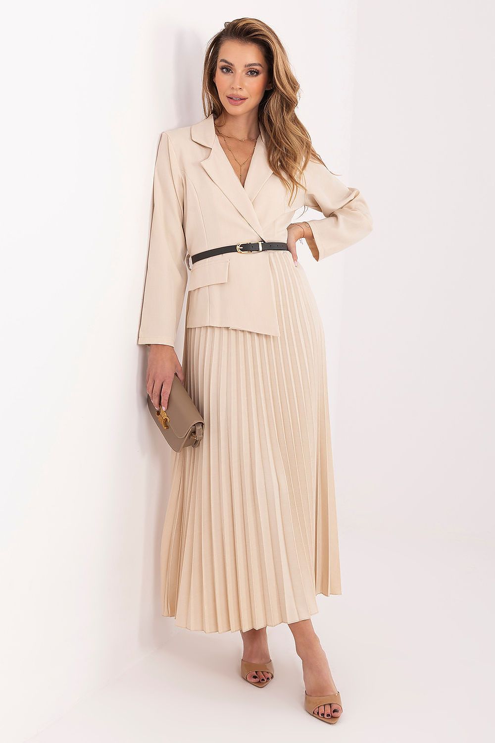  Sukienka Model IT-SK-21599-1.03 Light Beige - Rue Paris 