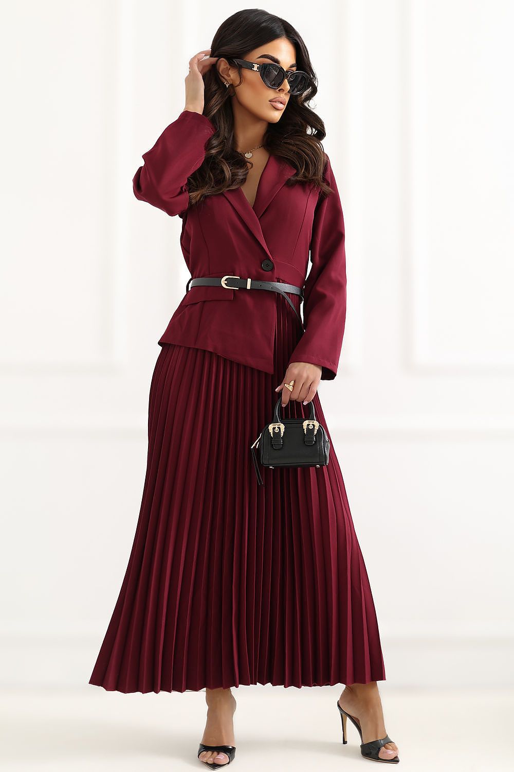 Sukienka Model IT-SK-21599-1.03 Bordo - Rue Paris 
