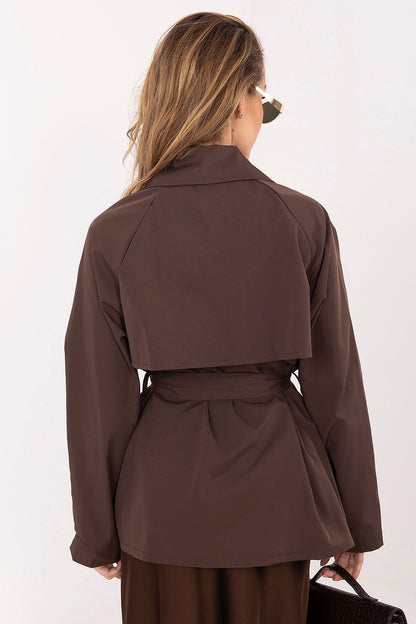   Płaszcz Damski Model IT-PL-FL10069.85 Brown - Rue Paris 