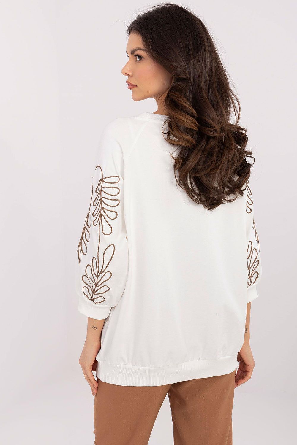   Bluza Damska Model RV-BL-A367-1.18P Ecru - Rue Paris 