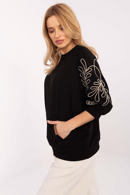   Bluza Damska Model RV-BL-A367-1.18P Black - Rue Paris 