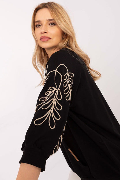   Bluza Damska Model RV-BL-A367-1.18P Black - Rue Paris 