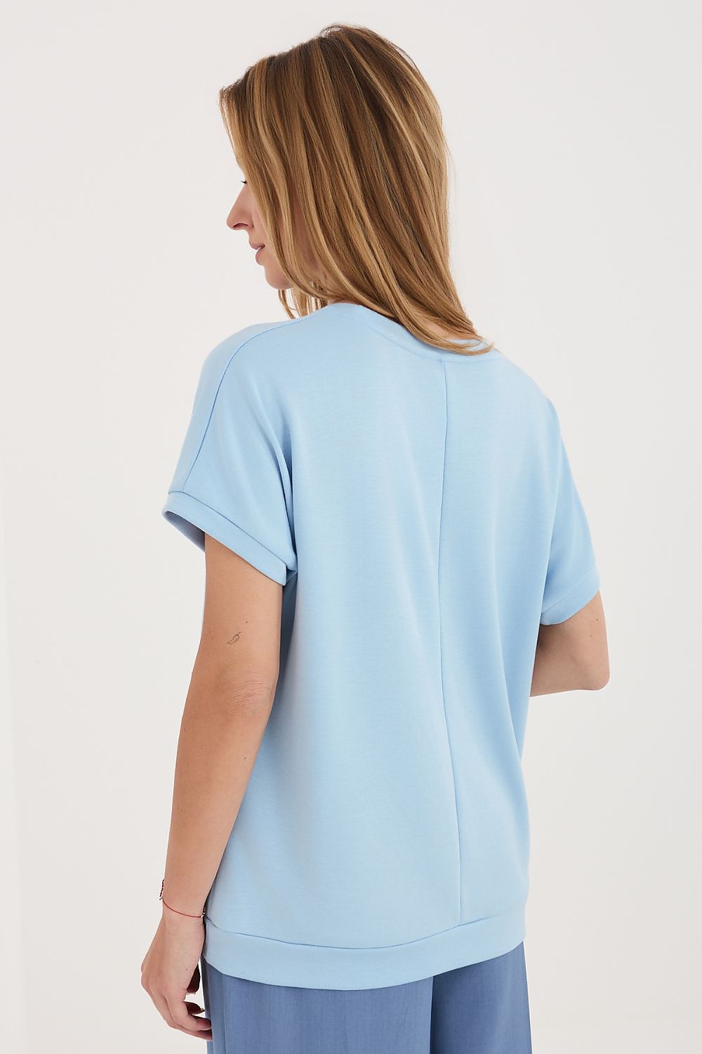   Bluzka Model RV-BZ-A1262.00 Light Blue - Rue Paris 