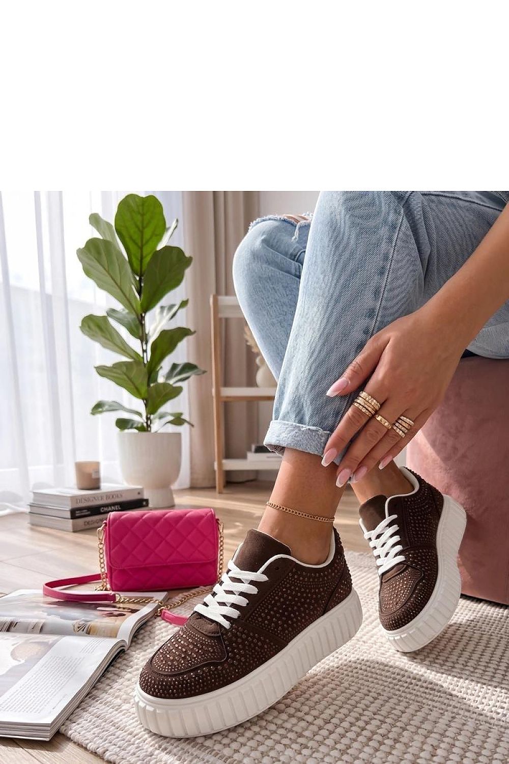   Buty Sportowe Model Aurora HY0859 Brown - Solea 