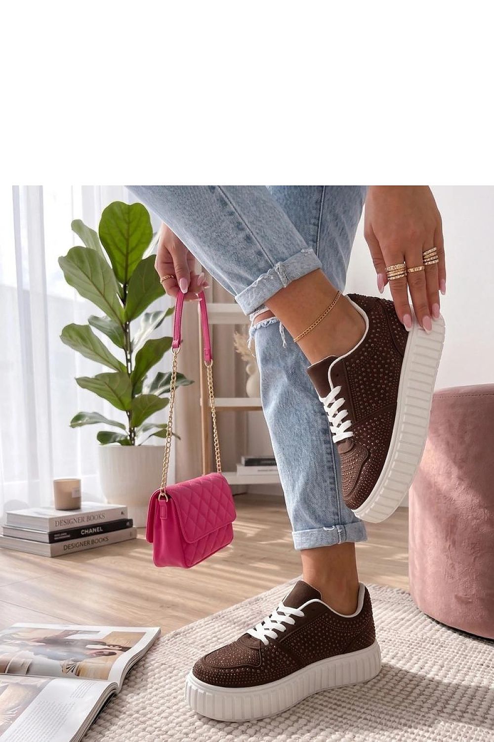   Buty Sportowe Model Aurora HY0859 Brown - Solea 