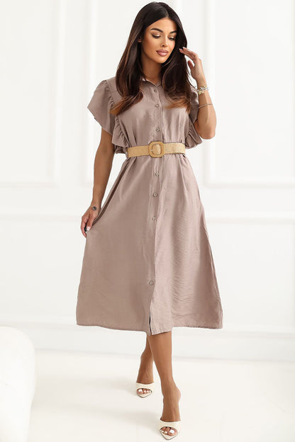  Sukienka Model MI-SK-82970.86 Dark Beige - Italy Moda 
