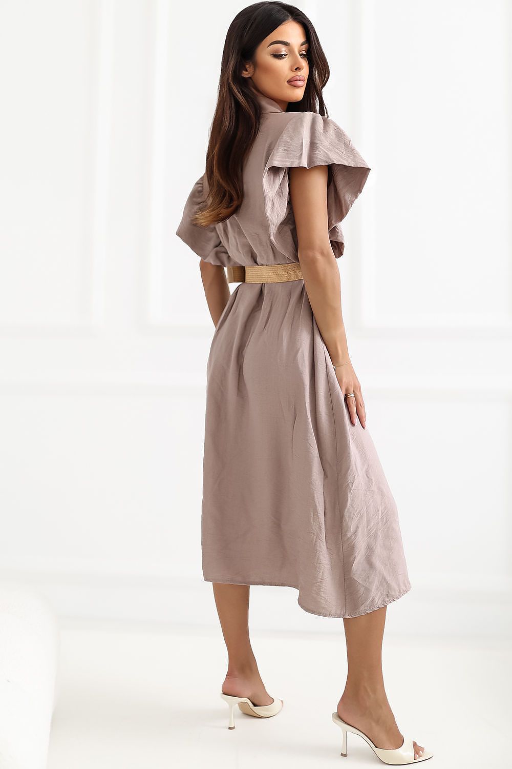  Sukienka Model MI-SK-82970.86 Dark Beige - Italy Moda 