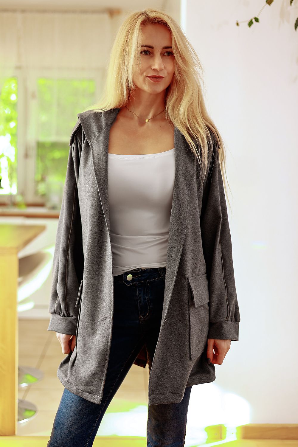  Bluza Damska Model Poppy Grey - Mirale 