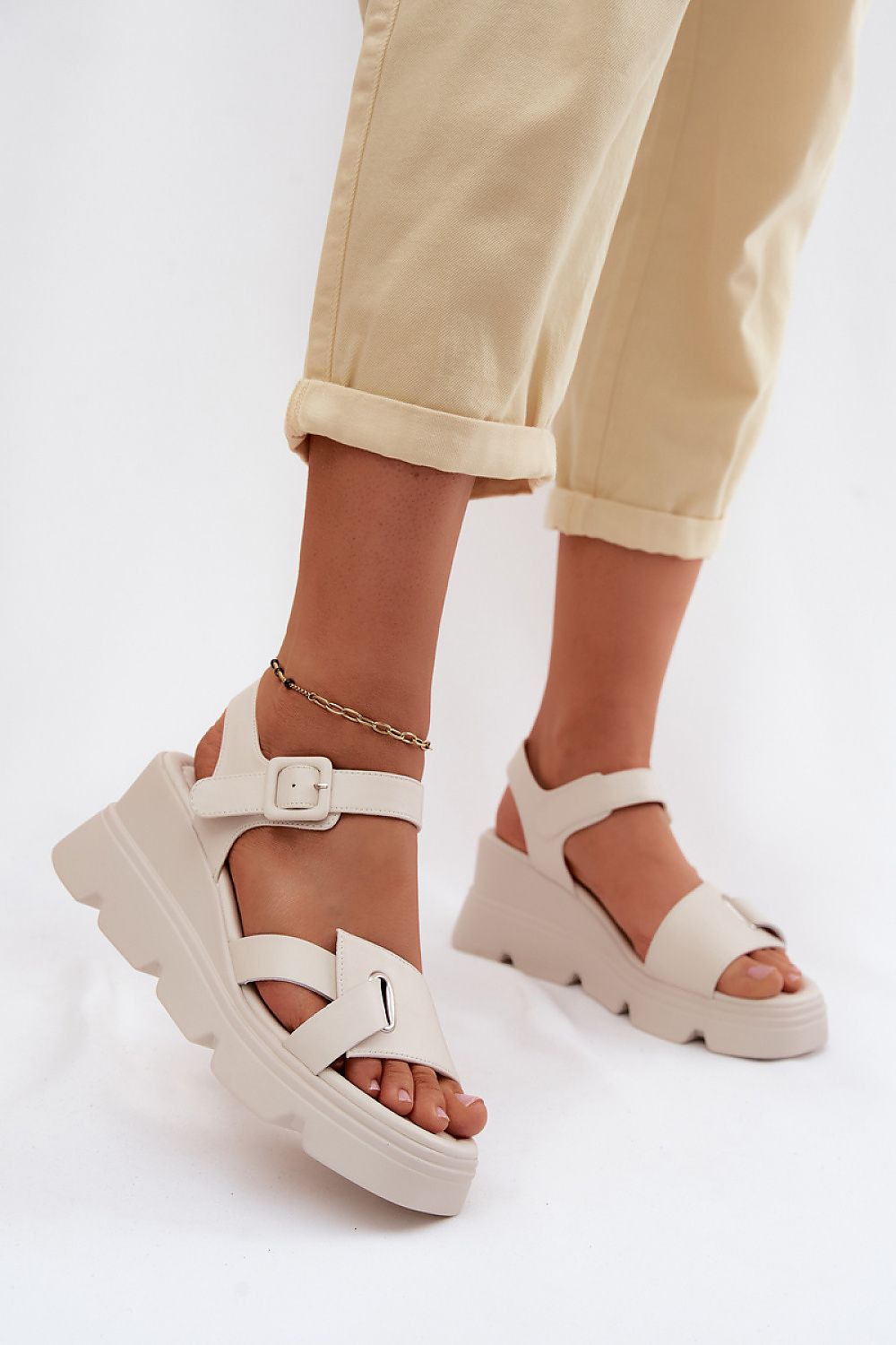  Sandały Model Artiker 54C1624 Light Beige - Step in style 