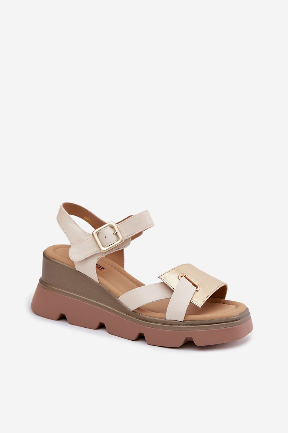  Sandały Model Artiker 58C0312 Beige/Gold - Step in style 