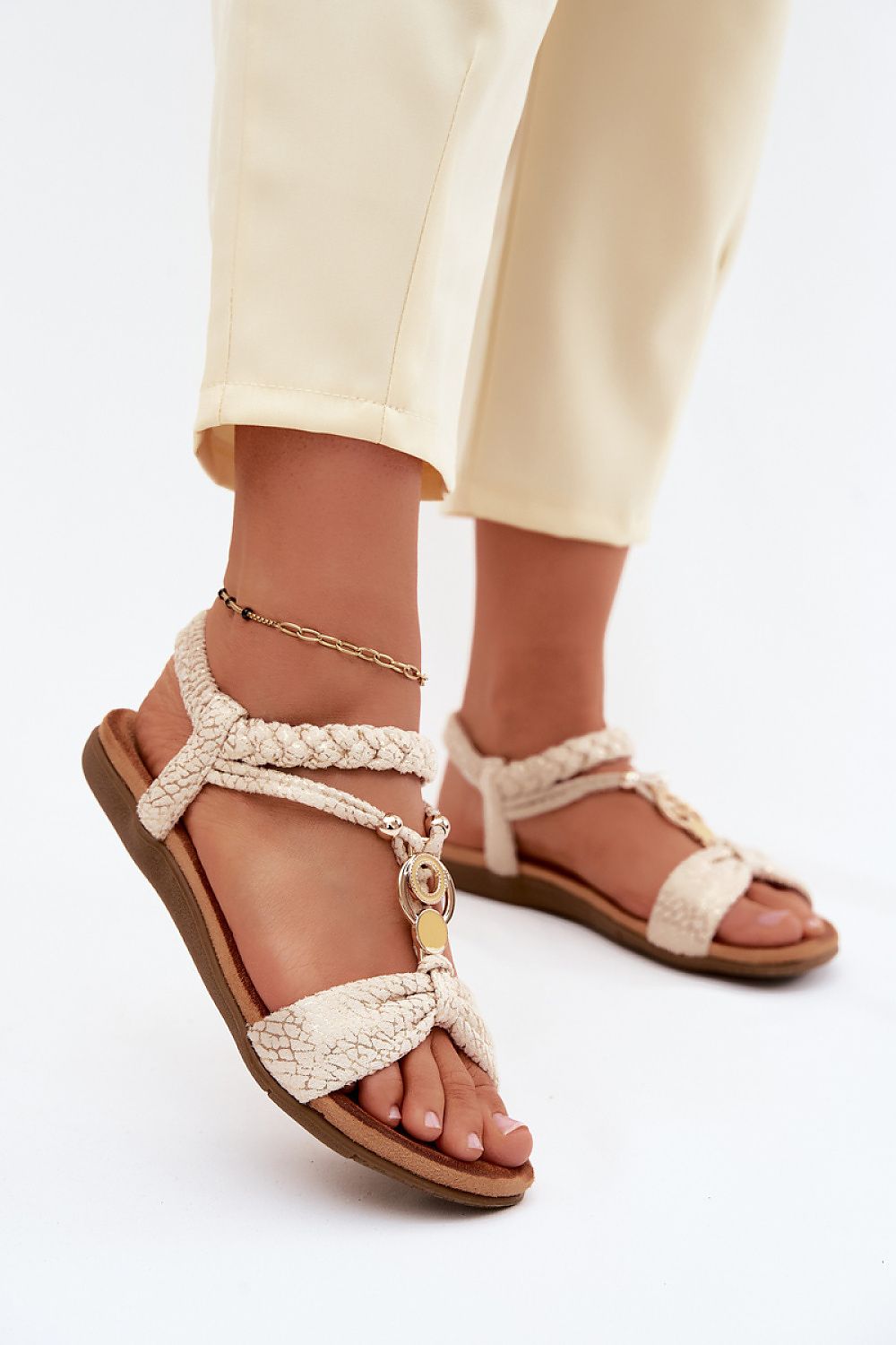  Sandały Model Artiker 58C0628 Gold - Step in style 