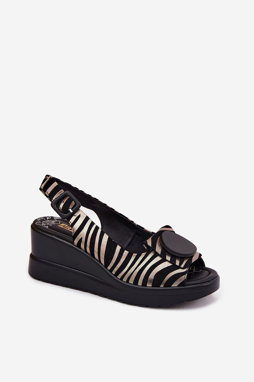  Sandały Model Artiker 58C0295 Black/Gold - Step in style 