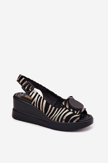  Sandały Model Artiker 58C0295 Black/Gold - Step in style 