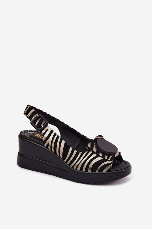  Sandały Model Artiker 58C0295 Black/Gold - Step in style 