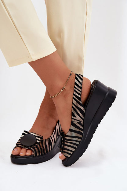  Sandały Model Artiker 58C0295 Black/Gold - Step in style 