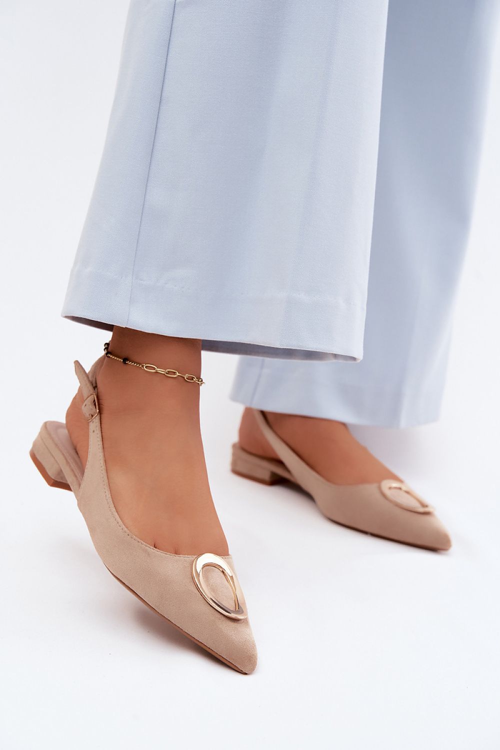  Sandały Model Sparkle XL-23 Beige - Step in style 