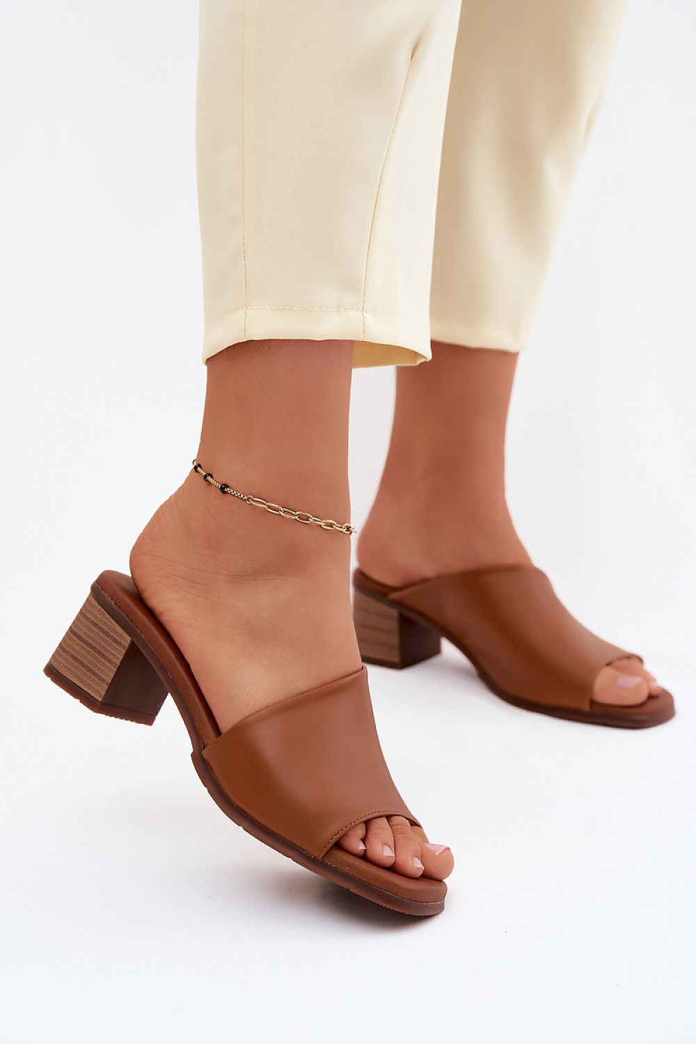  Sandał Klapki Model Maciejka E7395-29 Camel - Step in style 