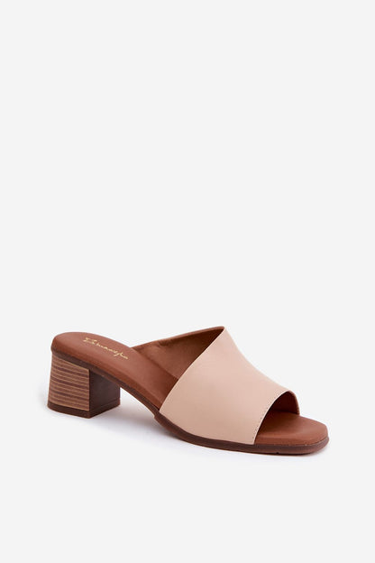  Sandał Klapki Model Maciejka E7395-04 Beige - Step in style 