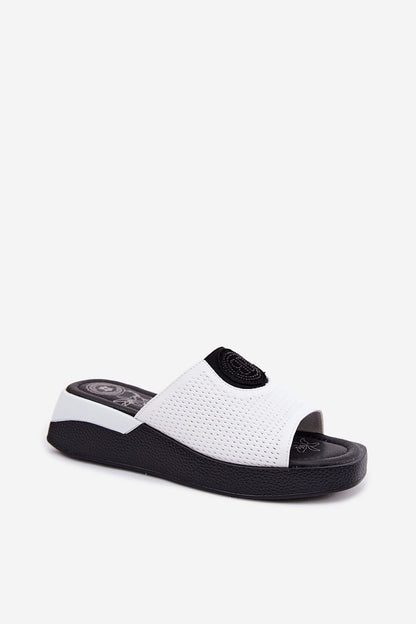  Sandał Klapki Model Fablee 25SD18-8479 White - Step in style 