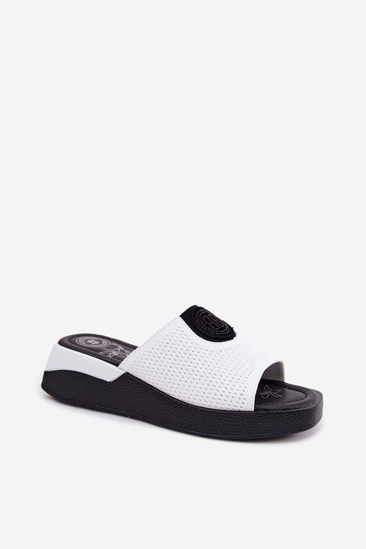  Sandał Klapki Model Fablee 25SD18-8479 White - Step in style 