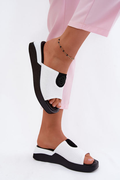  Sandał Klapki Model Fablee 25SD18-8479 White - Step in style 