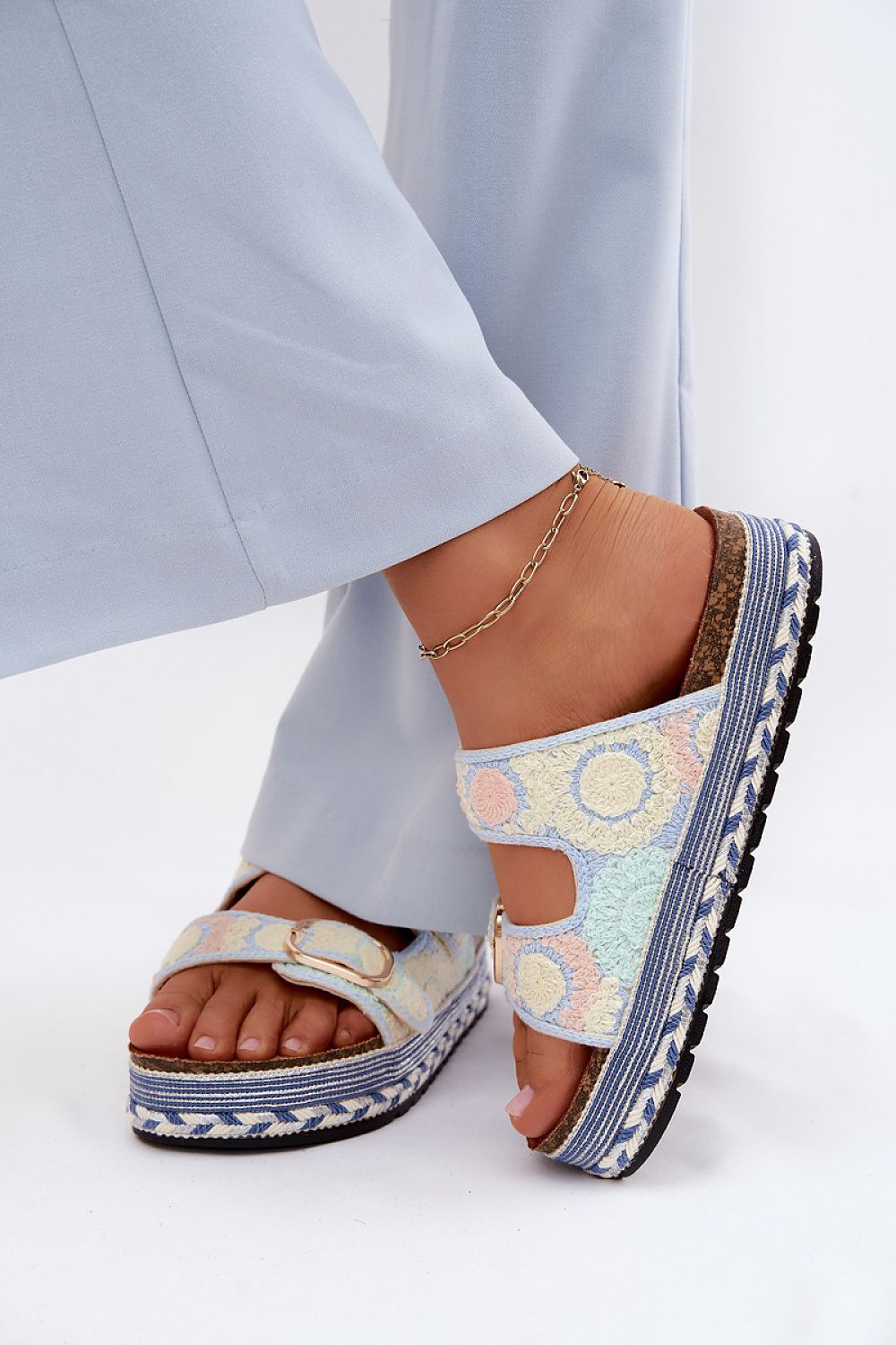  Sandał Klapki Model Glimma LX9632 Blue - Step in style 