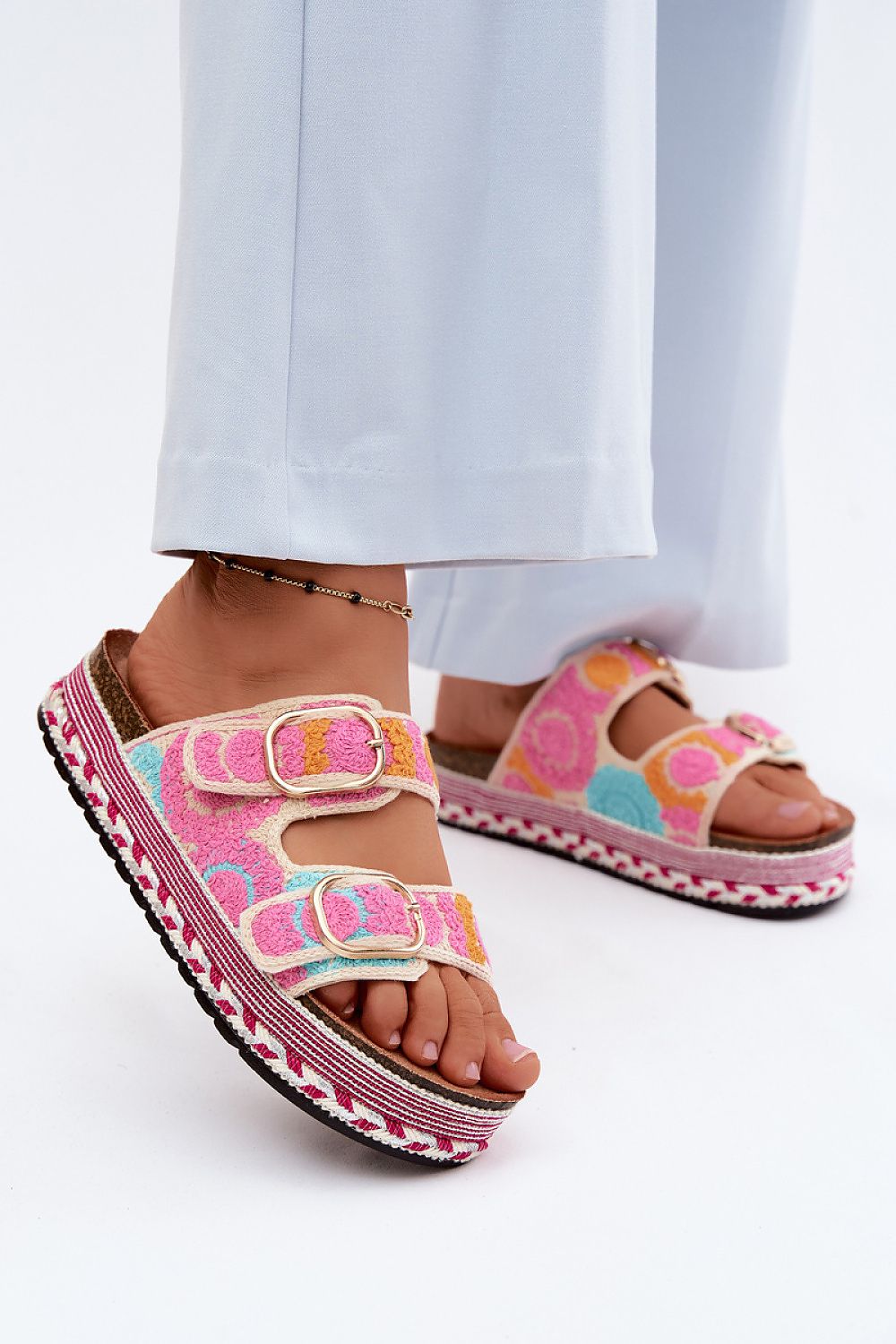  Sandał Klapki Model Glimma LX9632 Pink - Step in style 