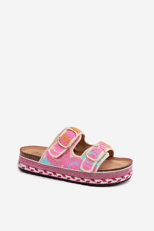  Sandał Klapki Model Glimma LX9632 Pink - Step in style 