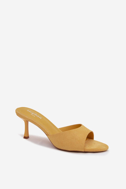  Sandał Klapki Model Melissea XL-19 Yellow Zamsz - Step in style 