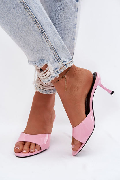  Sandał Klapki Model Melissea UC-162 Pink Lakier - Step in style 