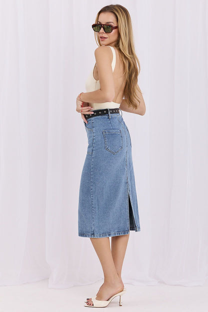  Spódnica Model HM-SD-MC7308.29 Dark Blue - Factory Price 