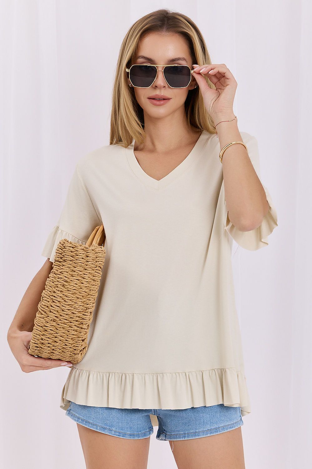   Bluzka Model RV-BZ-A1410.21 Light Beige - Relevance 