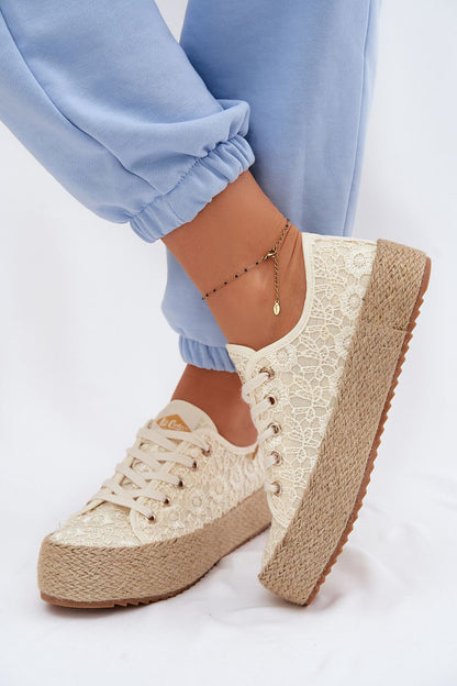   Trampki Model Lee Cooper LCW-26-31-4328 Beige - Step in style 