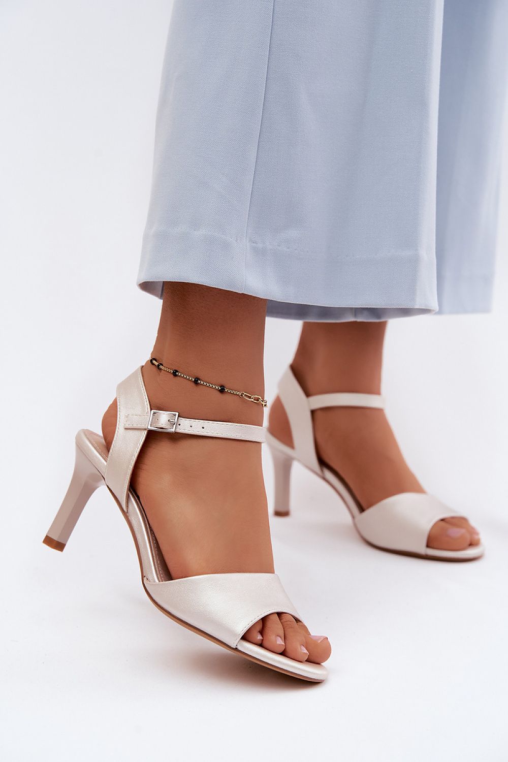  Sandały Model Sergio Leone SK347 Silver - Step in style 