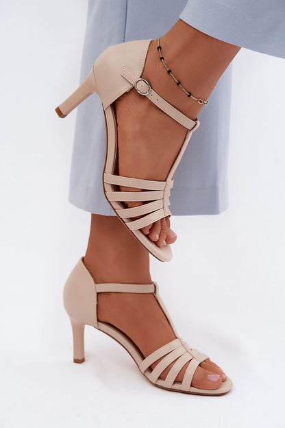  Sandały Model Sergio Leone SK132 Beige - Step in style 
