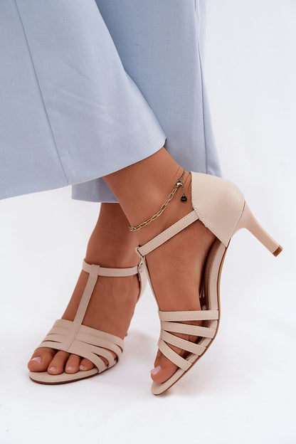  Sandały Model Sergio Leone SK132 Beige - Step in style 