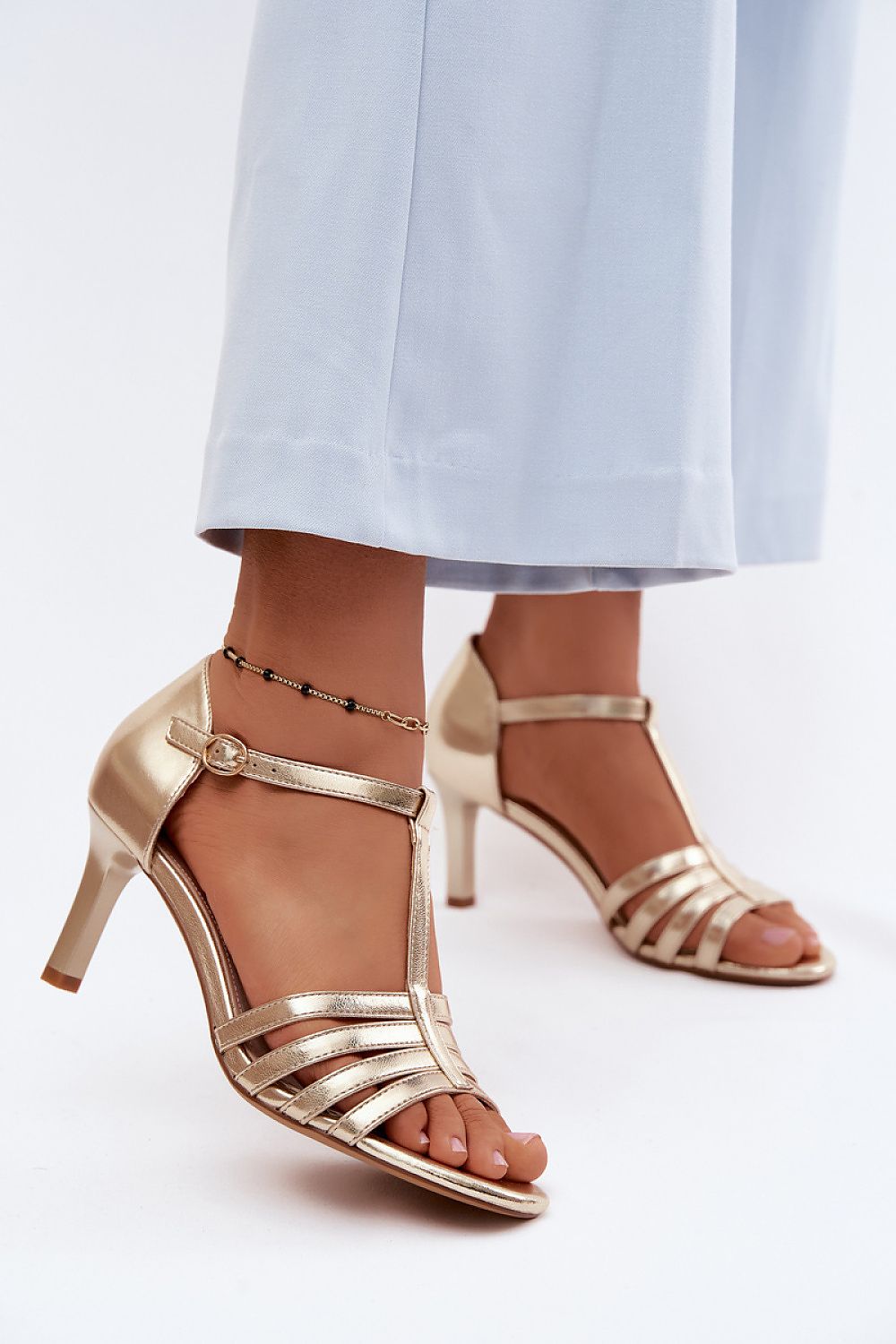  Sandały Model Sergio Leone SK132 Gold - Step in style 