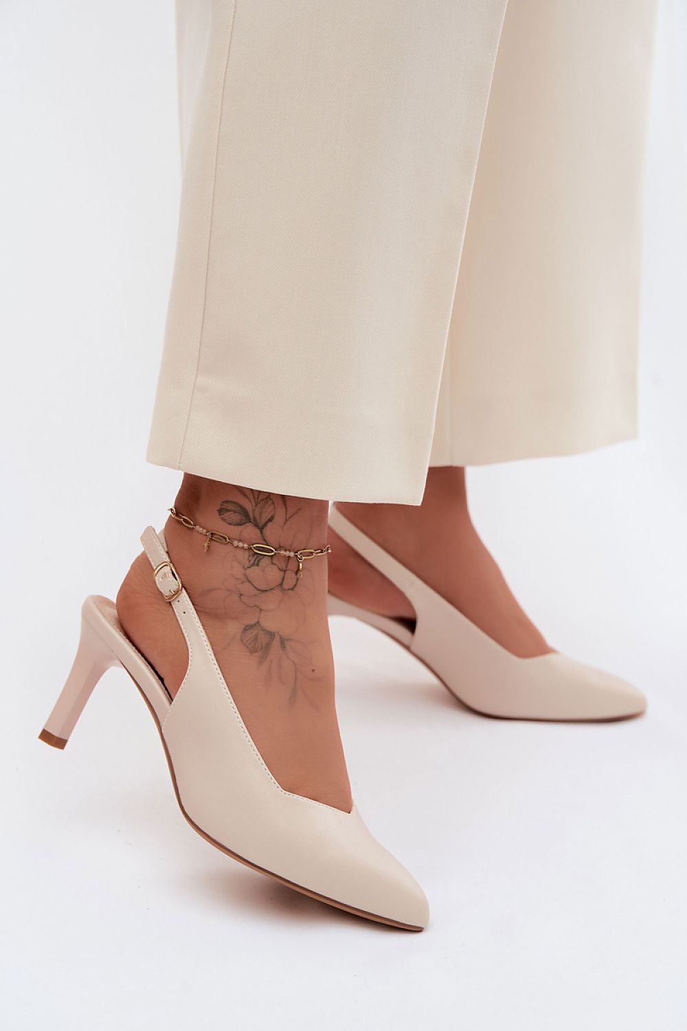  Sandały Model Sergio Leone SK158 Beige - Step in style 