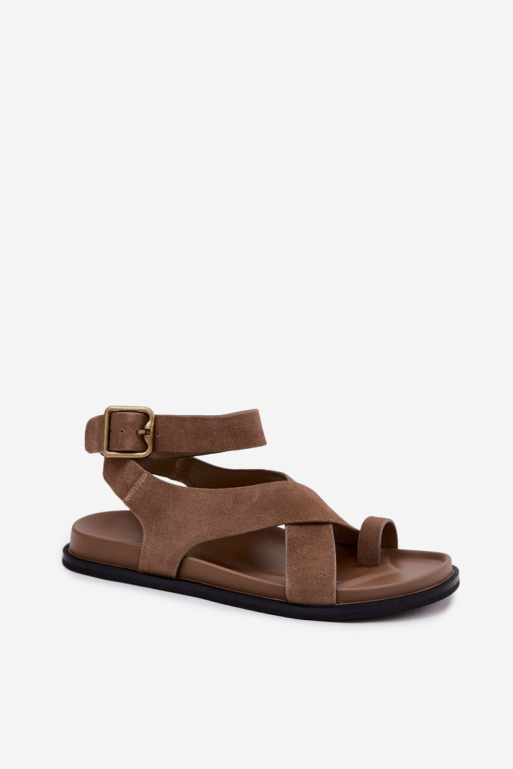  Sandały Model DA CR61-3049 Dark Beige - Step in style 