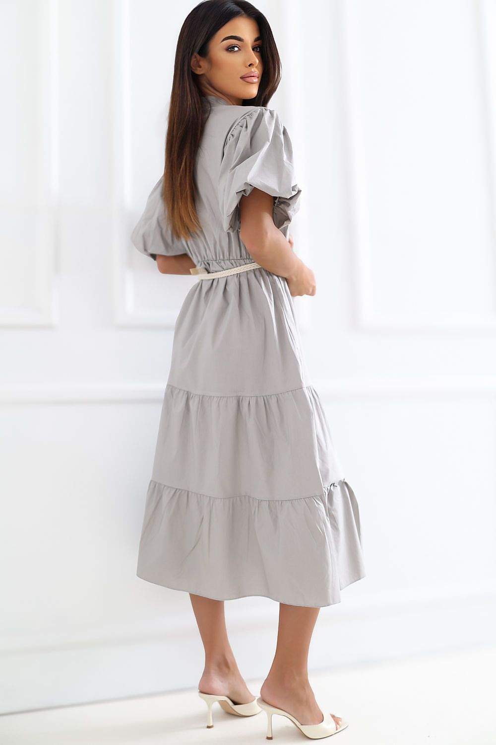 Sukienka Model MI-SK-92950.81 Dark Beige - Italy Moda 