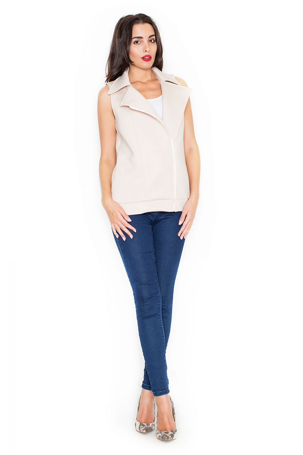   Kamizelka K319 Beige - Katrus 