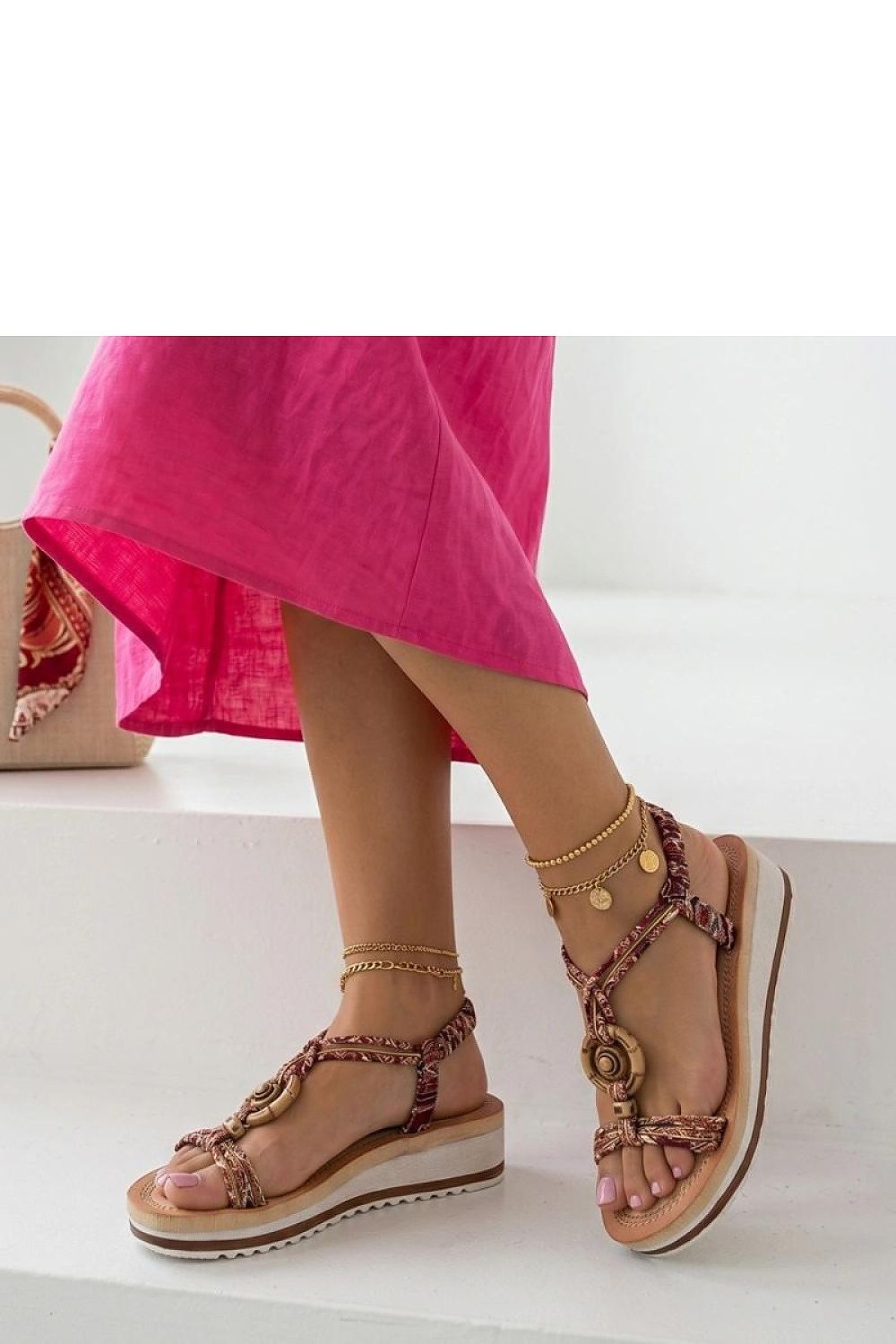  Sandały Model Avery R-86 Brown Camel - Solea 