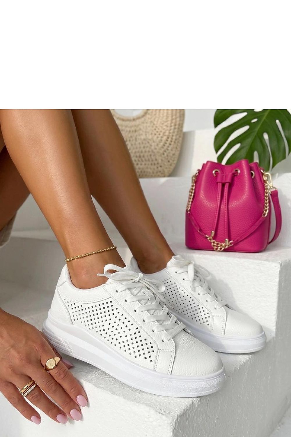   Buty Sportowe Model Sophia LEI-53 White - Solea 