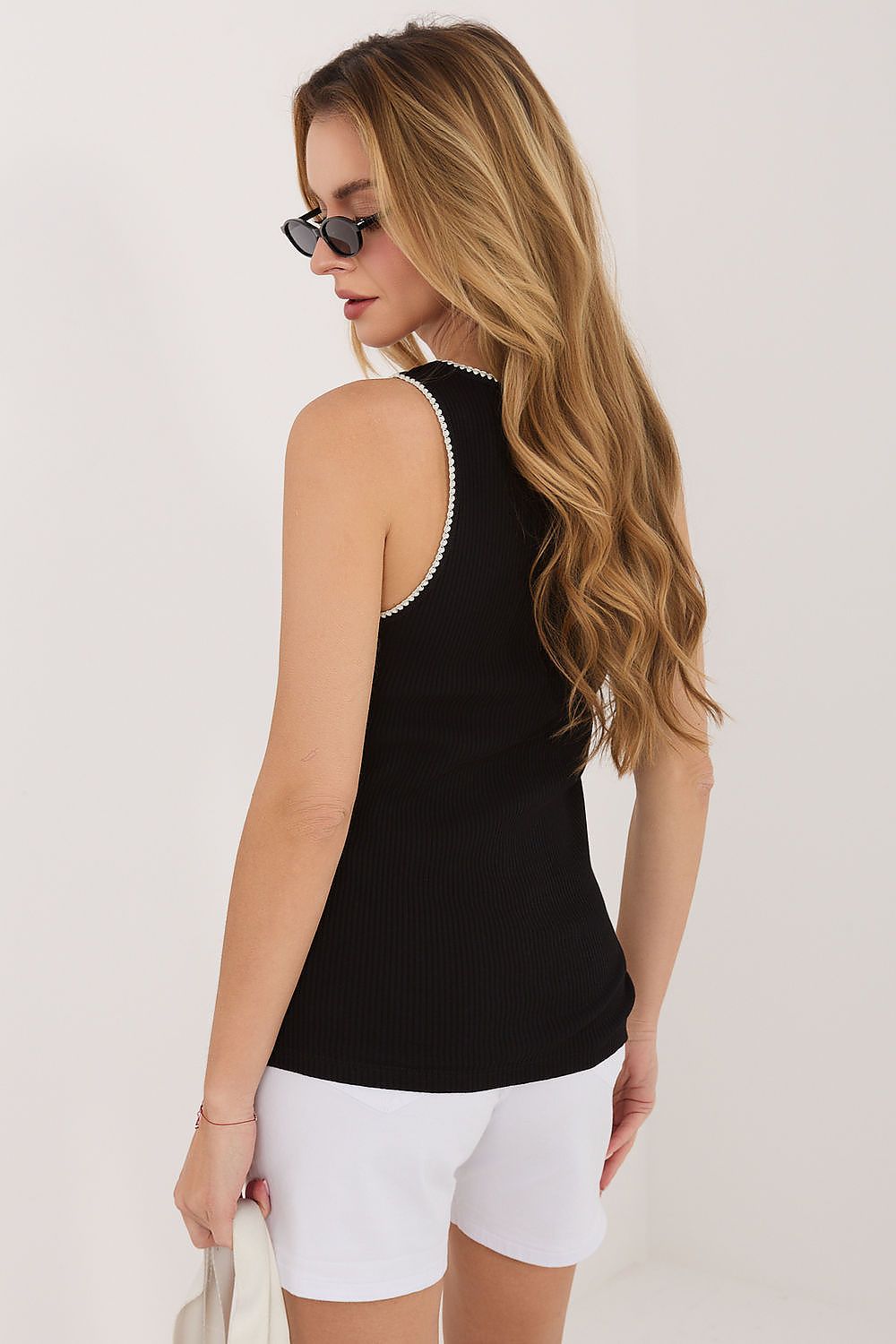 Koszulka Top Model RV-TP-A1344.08P Black - Rue Paris 